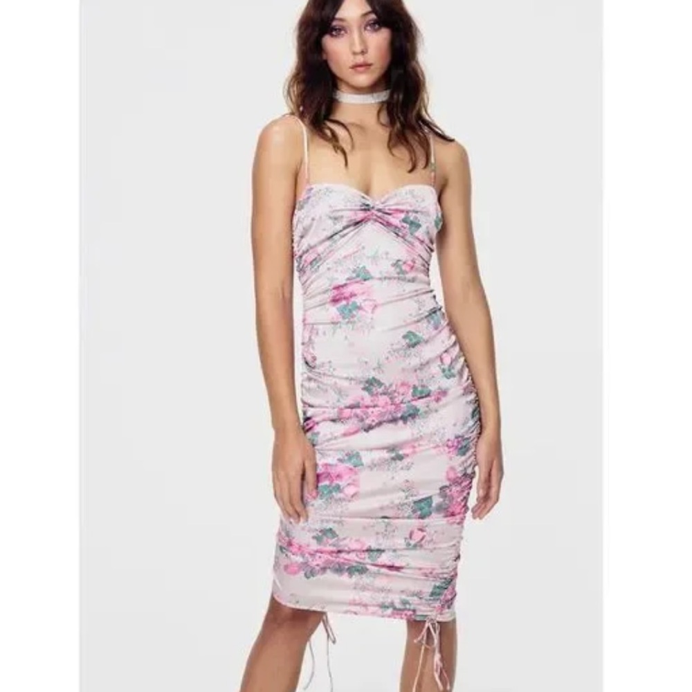 For Love And Lemons Palais Rouched Slip Dress